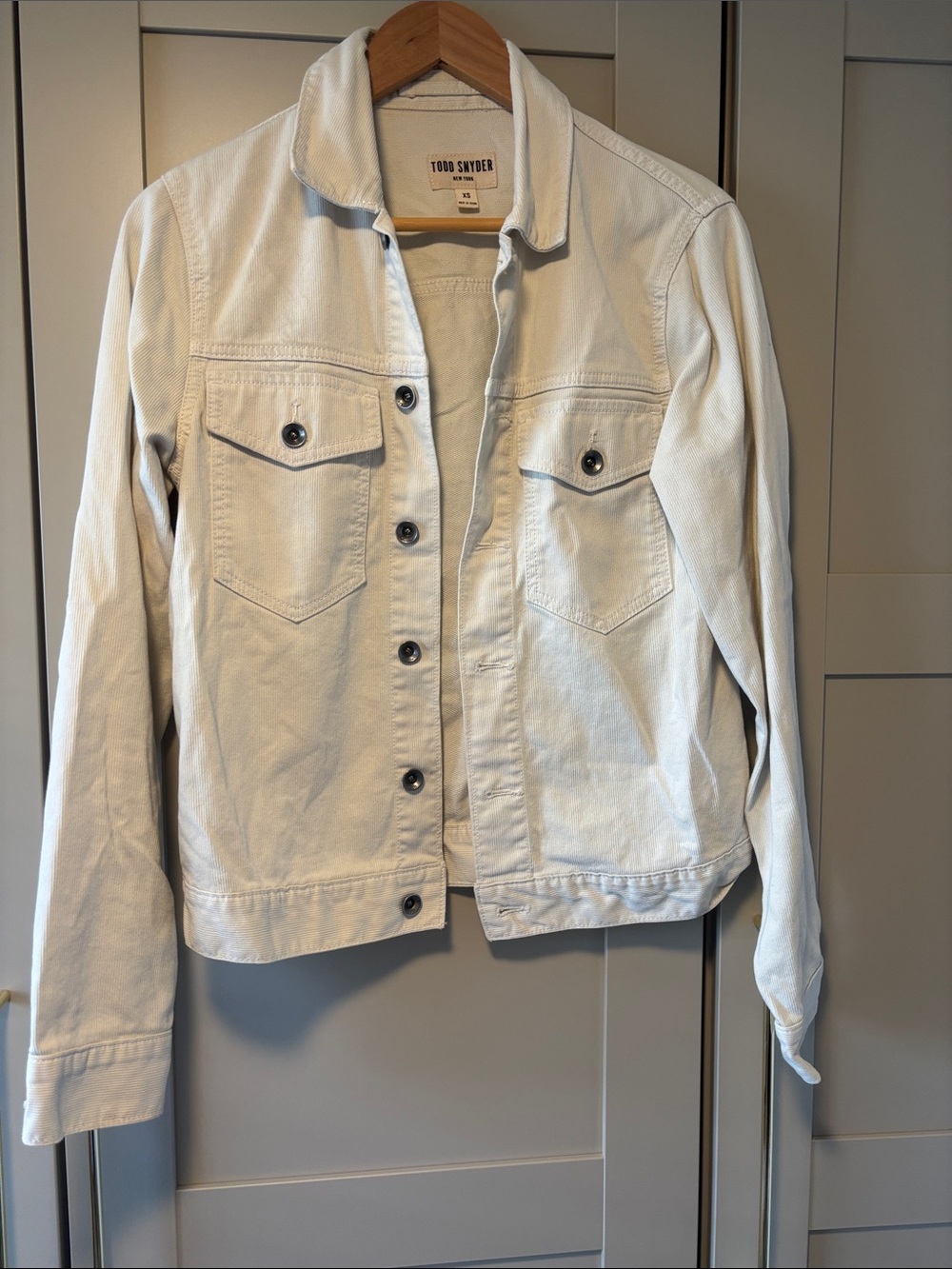Todd Snyder Women's Light Cream Denim Jacket